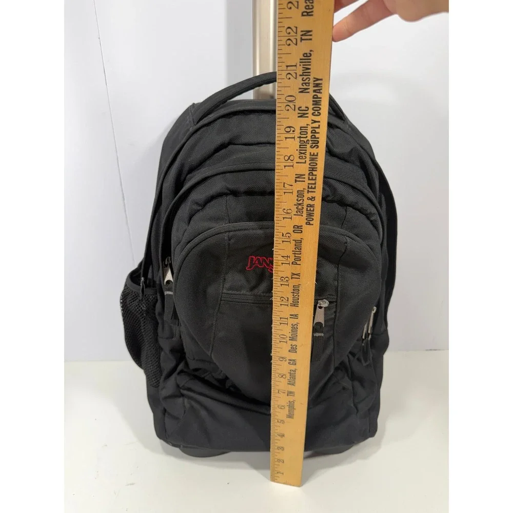 JanSport Driver 8 Rolling Backpack Black Retractable Handle Travel School Bag